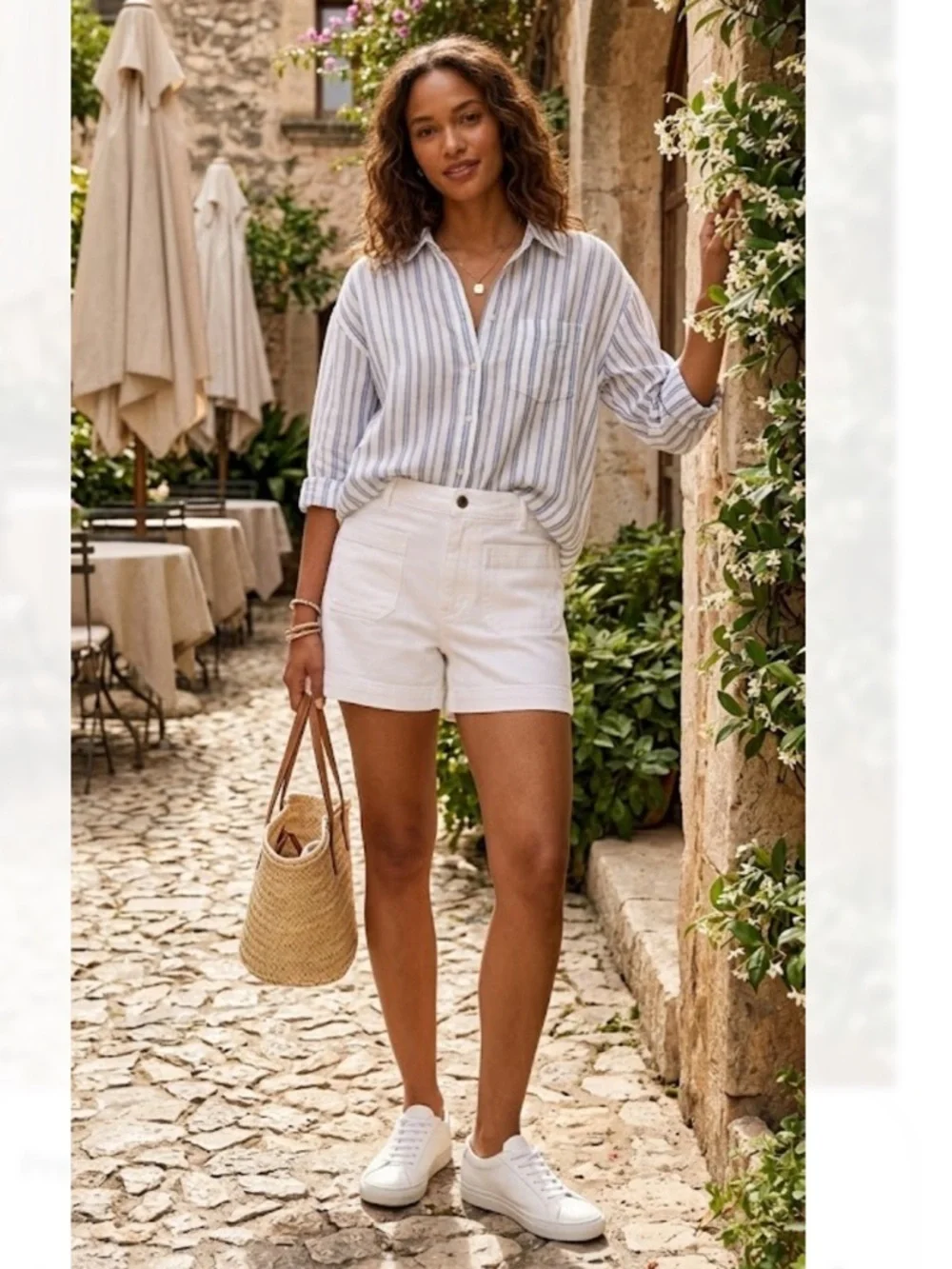 J. Crew White Denim Short Shorts